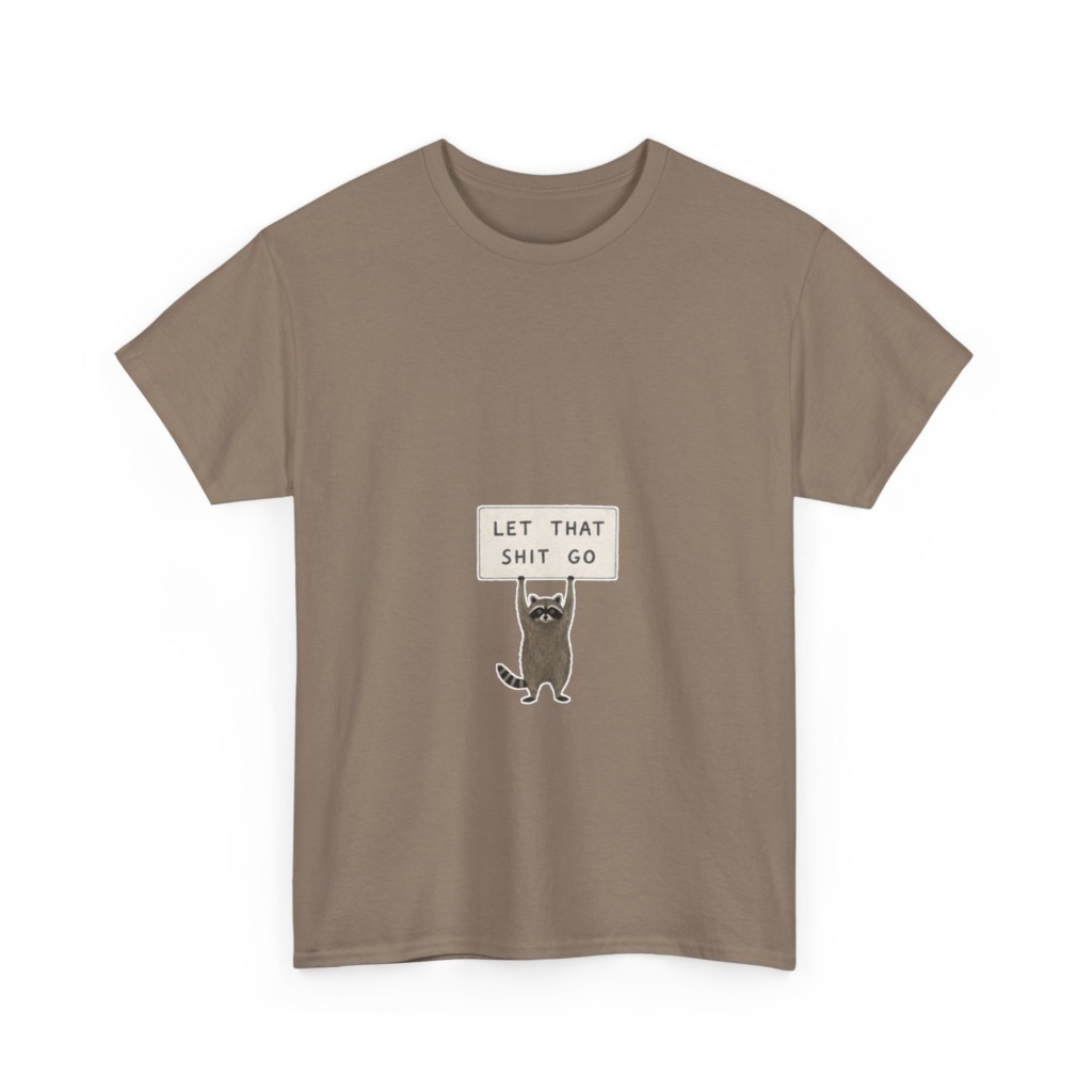 White Raccoon 'Let That Shit Go' Graphic T-Shirt