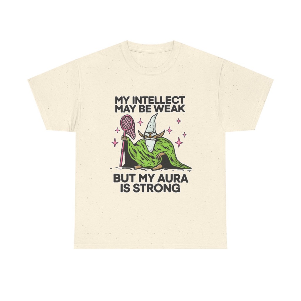 Intellect Weak Aura Strong Wizard Graphic T-Shirt