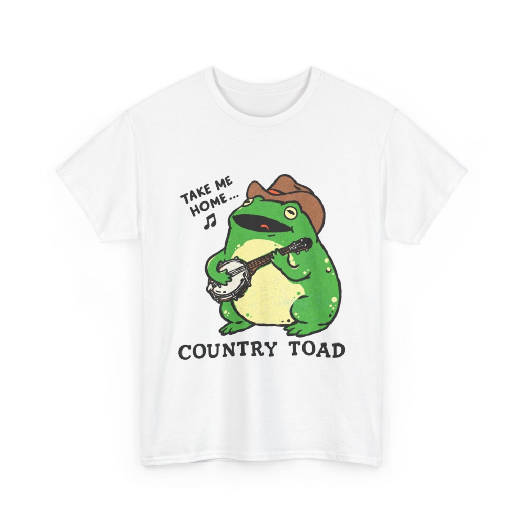 Country Toad Banjo Frog Graphic T-Shirt