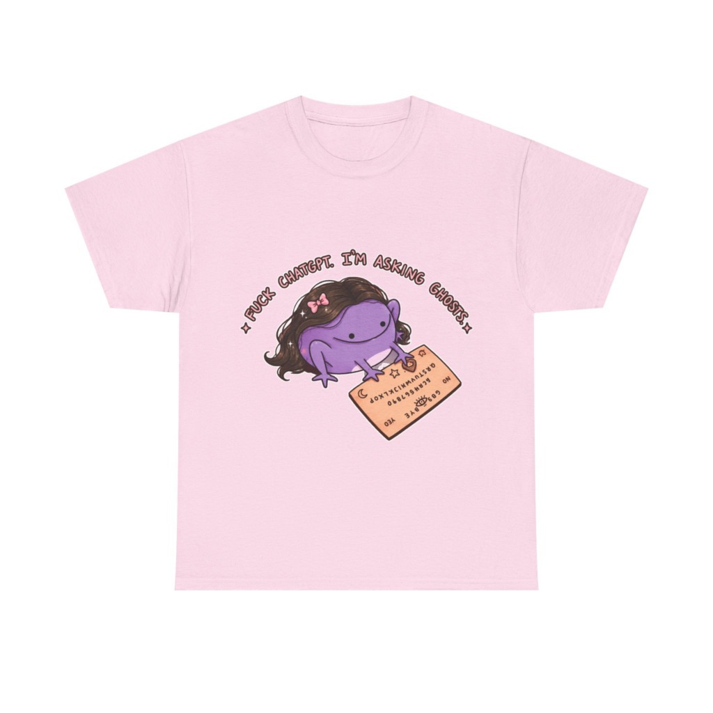 T-Shirt: Purple Frog 'Fuck ChatGPT' Ouija Design