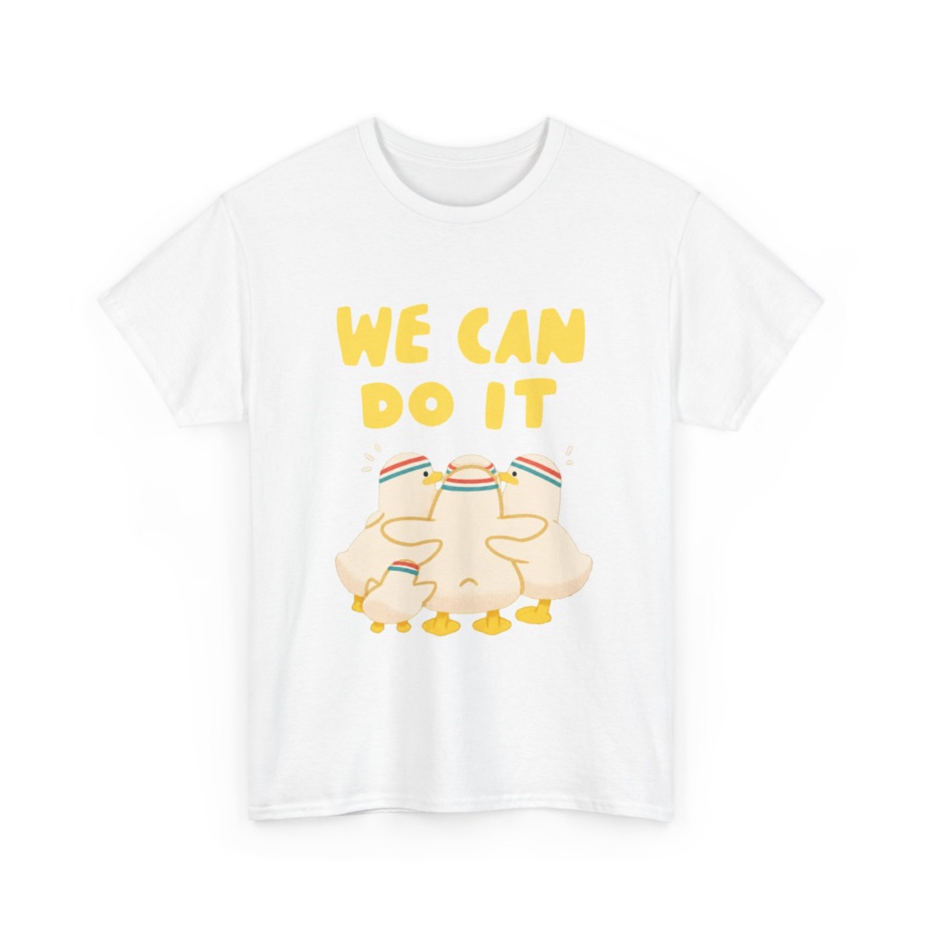 White 'We Can Do It' Duckling Huddle Graphic Tee