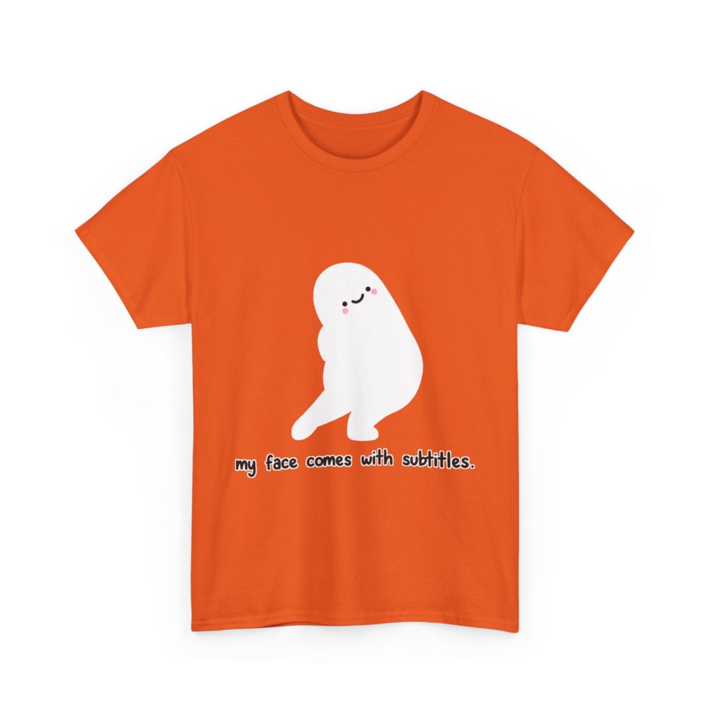 White 'My Face Comes With Subtitles' T-Shirt