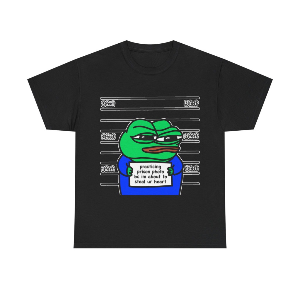 T-Shirt: Pepe Frog 'Steal Your Heart' Mugshot