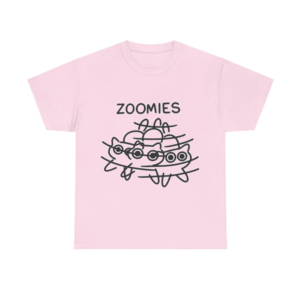 T-Shirt: Zoomies Energetic Cats Graphic