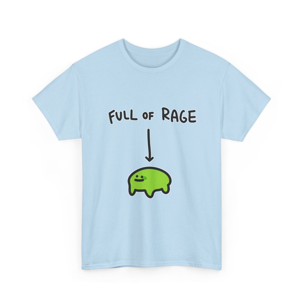 White Full Of Rage Happy Blob T-Shirt