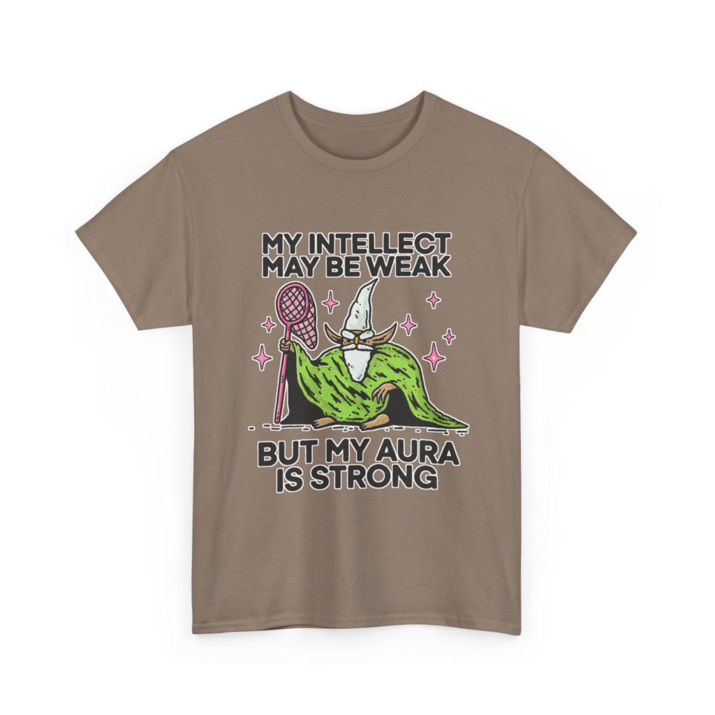 Intellect Weak Aura Strong Wizard Graphic T-Shirt