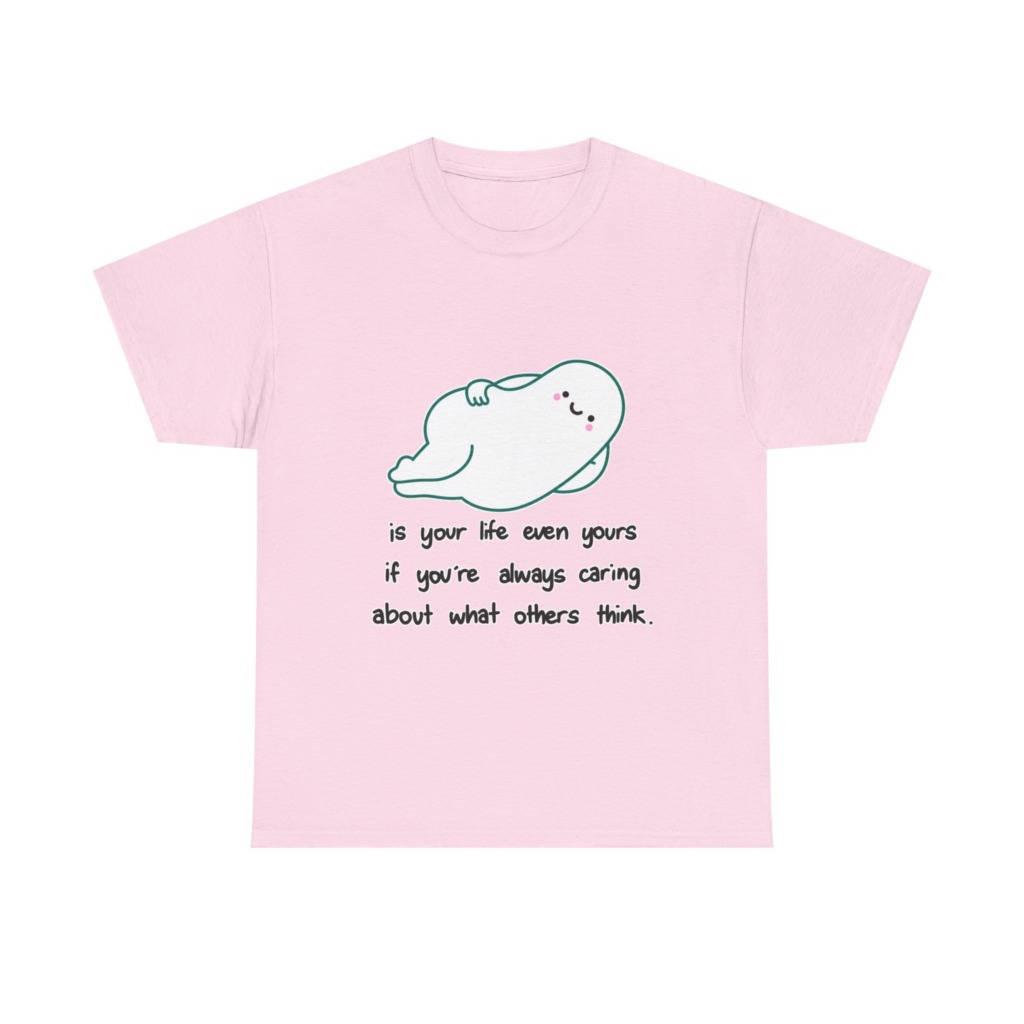 White 'Life Is Yours' Blob Graphic T-Shirt