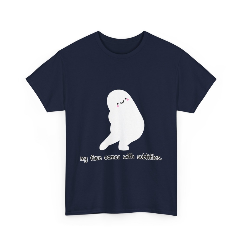 White 'My Face Comes With Subtitles' T-Shirt