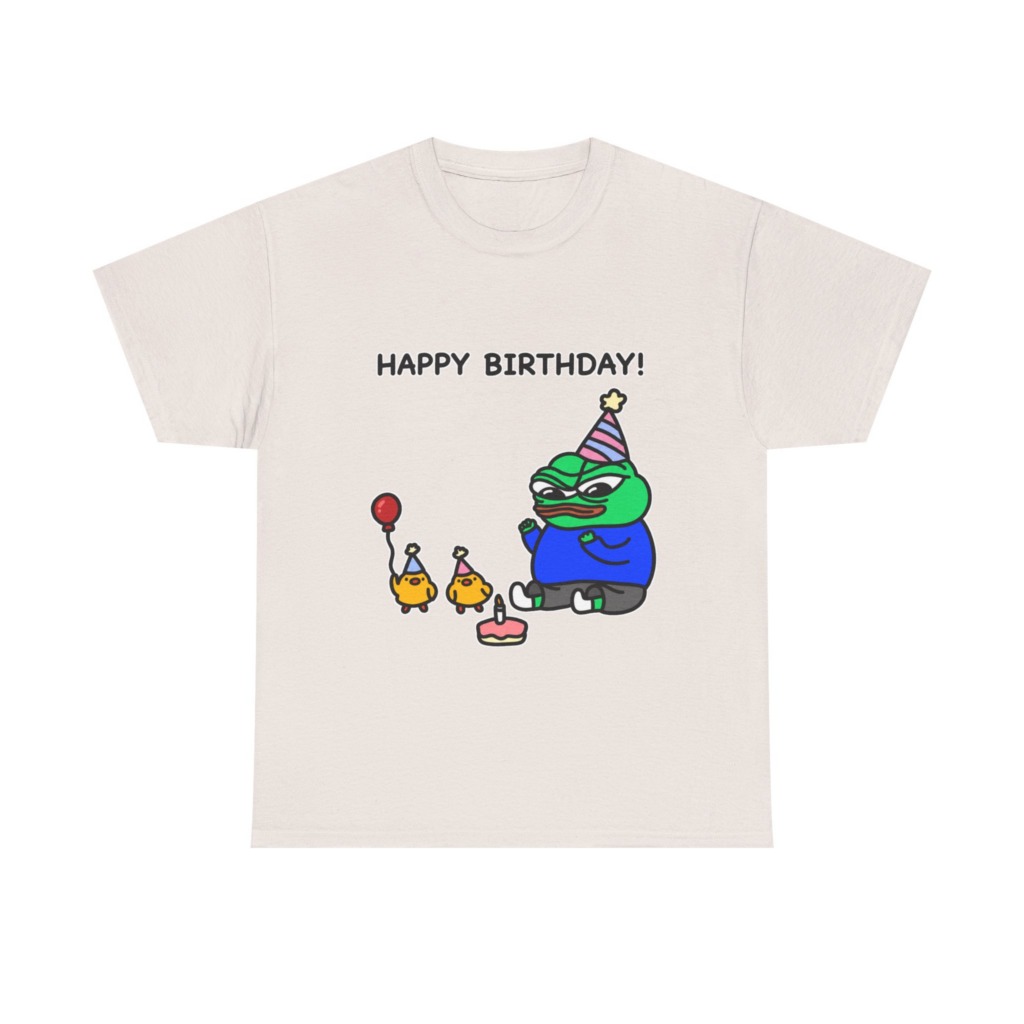 Happy Birthday Pepe Frog Party Graphic T-Shirt