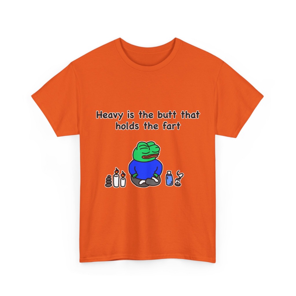 T-Shirt: Meditating Pepe Frog 'Heavy is the Butt'