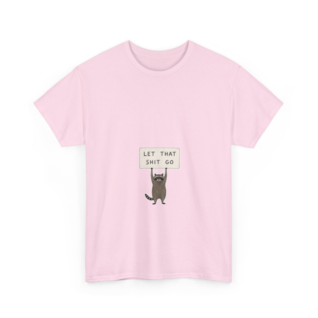 White Raccoon 'Let That Shit Go' Graphic T-Shirt
