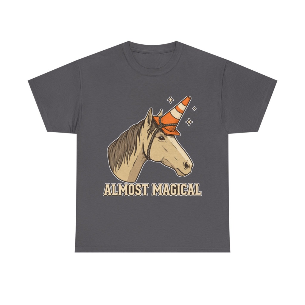 T-Shirt: Almost Magical Traffic Cone Unicorn
