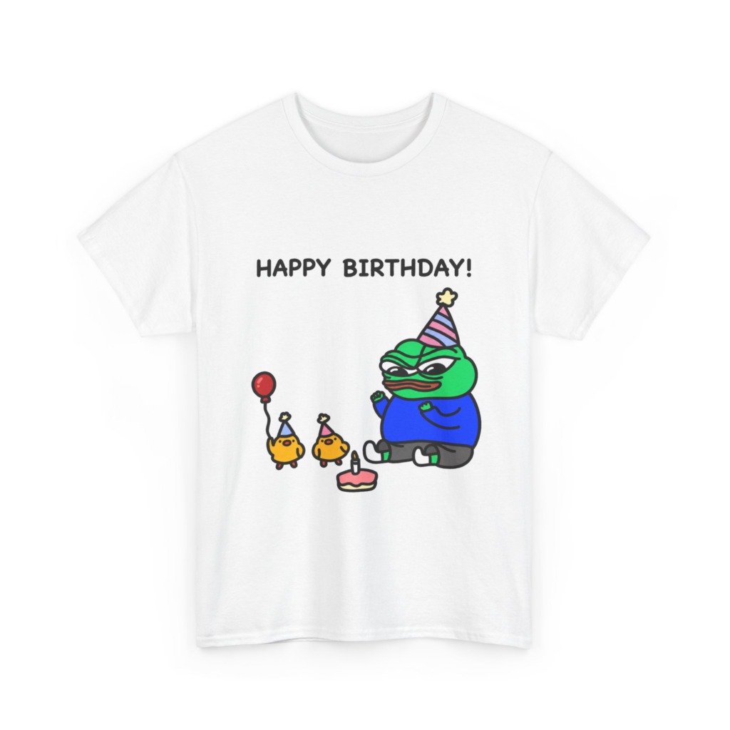 Happy Birthday Pepe Frog Party Graphic T-Shirt