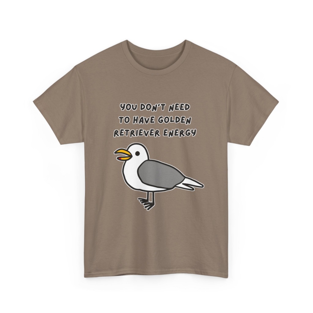 Seagull 'Golden Retriever Energy' Graphic T-Shirt