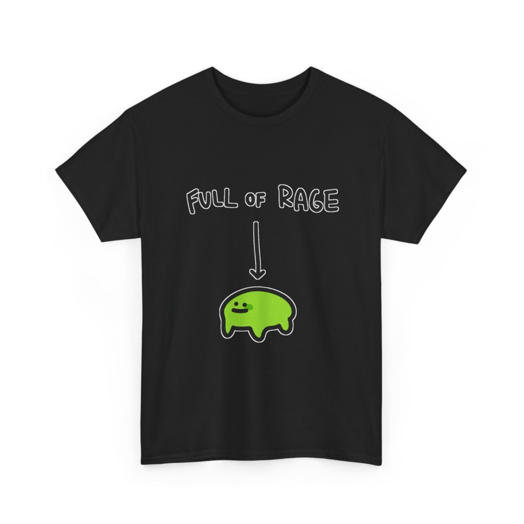 White Full Of Rage Happy Blob T-Shirt