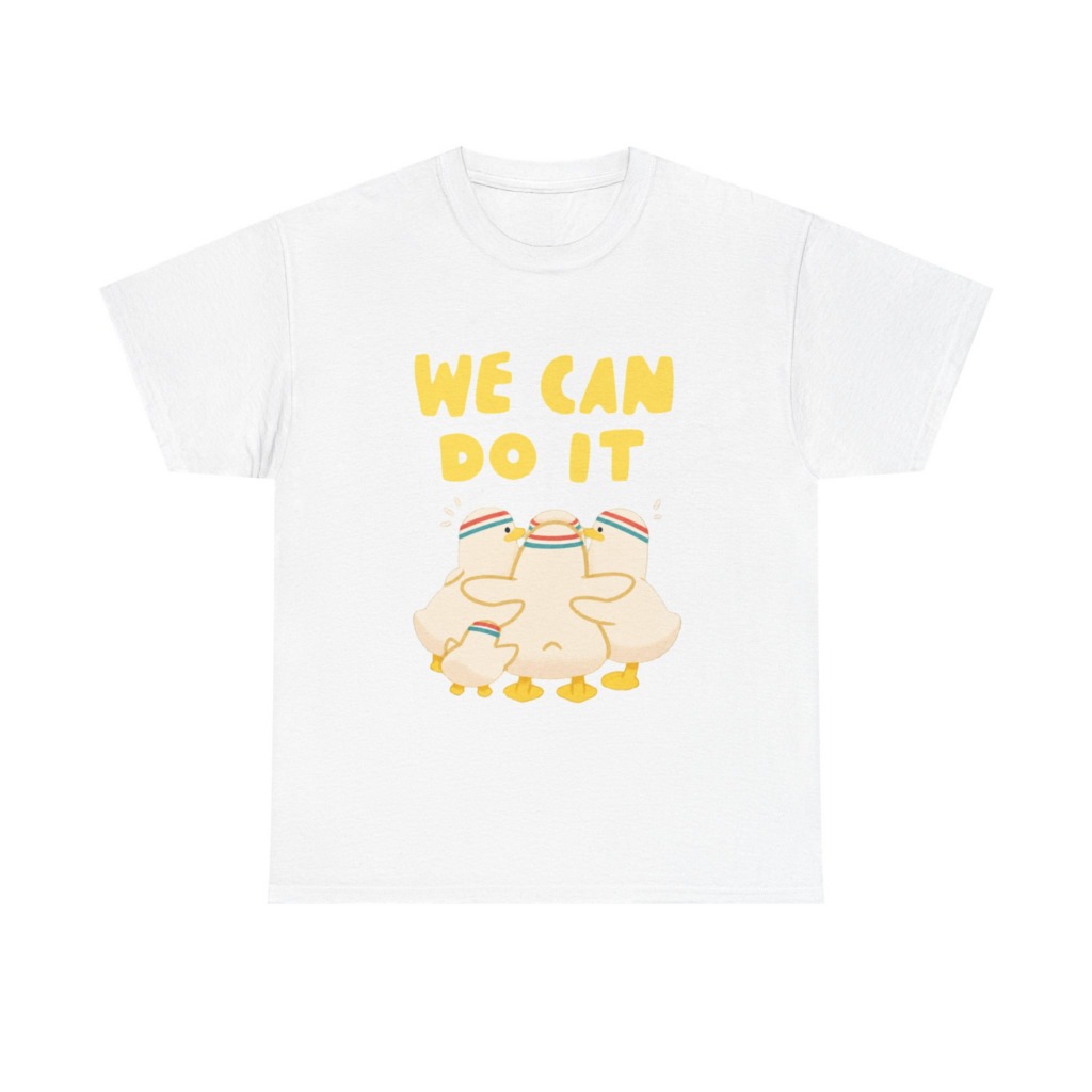 White 'We Can Do It' Duckling Huddle Graphic Tee