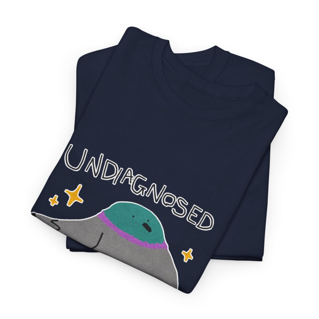 T-Shirt with Pigeon 'Undiagnosed' Graphic