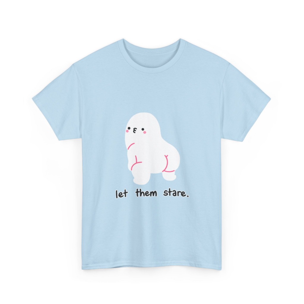 White "Let Them Stare" Creature Graphic Tee