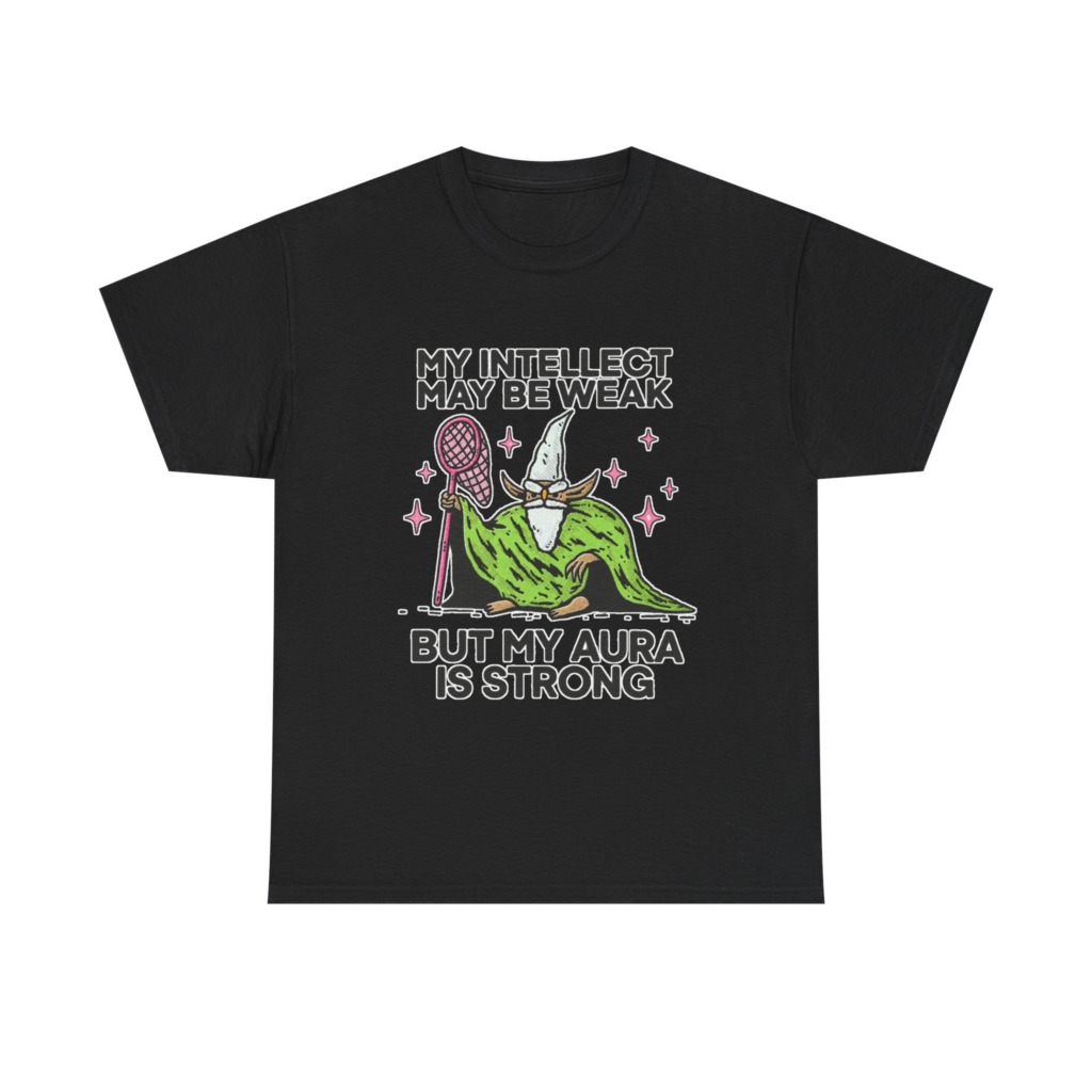 Intellect Weak Aura Strong Wizard Graphic T-Shirt