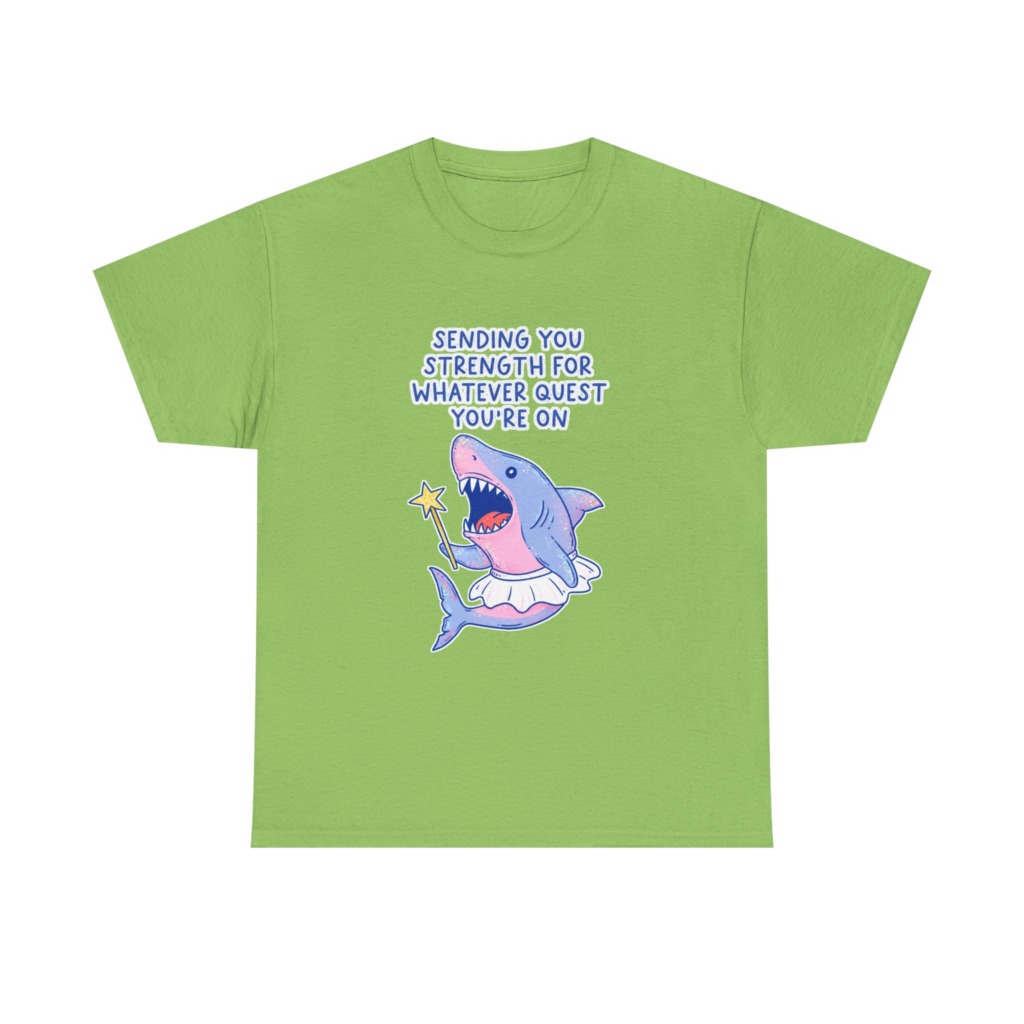 T-Shirt: Fairy Ballerina Shark Strength Quote