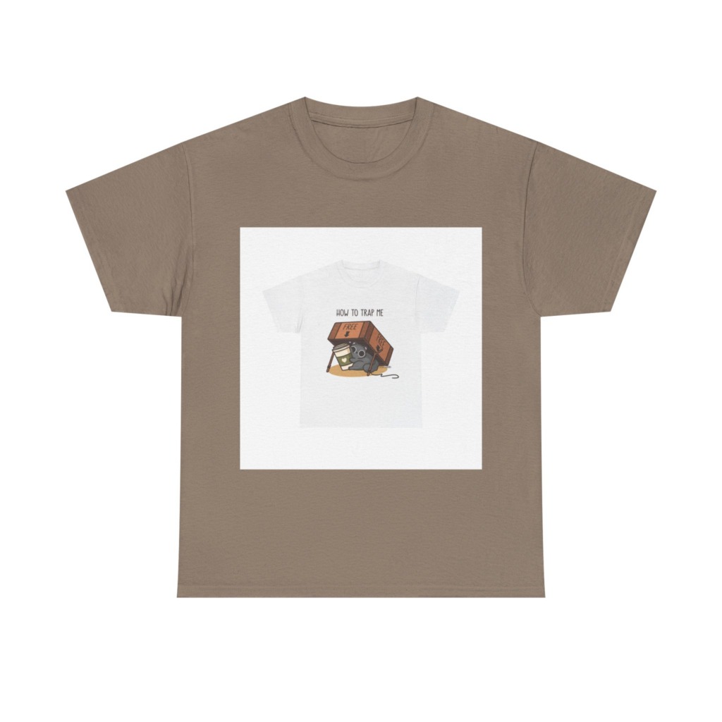 T-Shirt: How to Trap Me Cat & Coffee Graphic