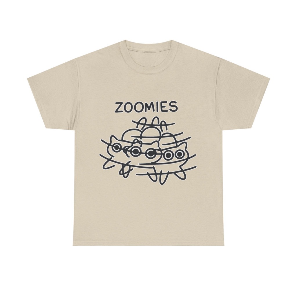 T-Shirt: Zoomies Energetic Cats Graphic