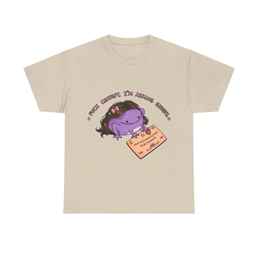 T-Shirt: Purple Frog 'Fuck ChatGPT' Ouija Design