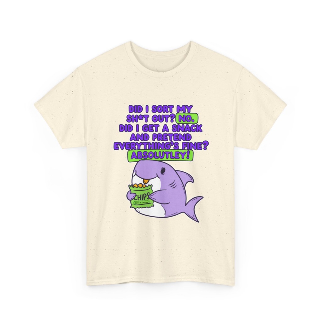 T-Shirt: Shark Eating Chips Funny Quote