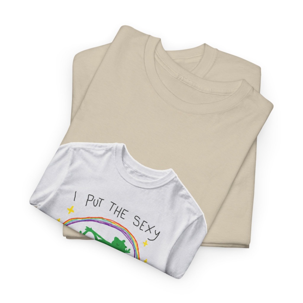 White 'I Put The Sexy In Dyslexia' Frog T-Shirt