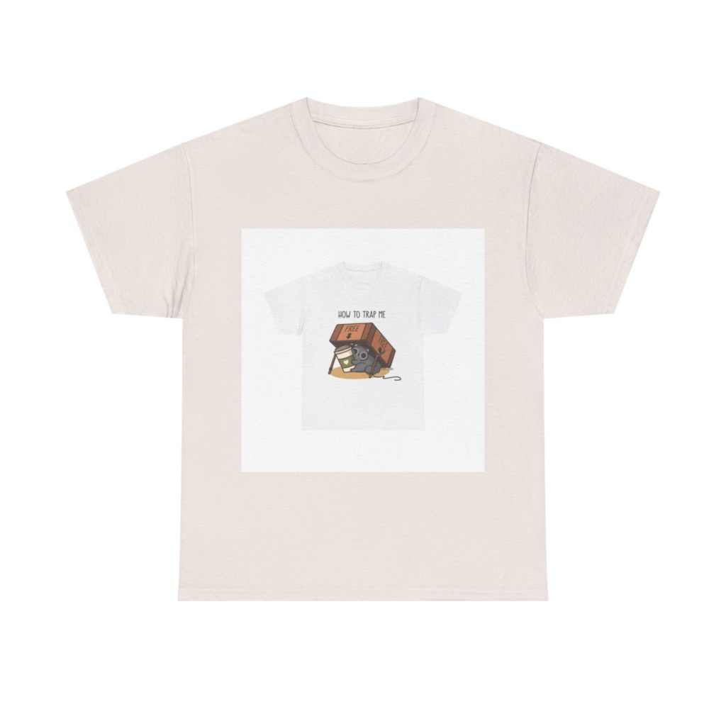 T-Shirt: How to Trap Me Cat & Coffee Graphic