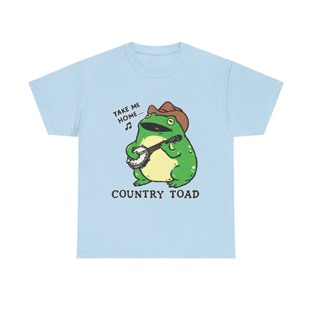 Country Toad Banjo Frog Graphic T-Shirt