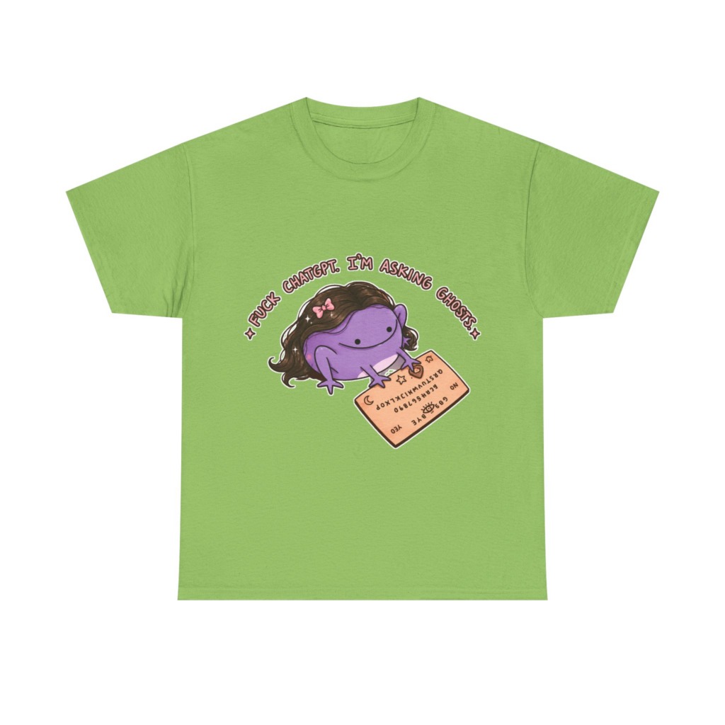 T-Shirt: Purple Frog 'Fuck ChatGPT' Ouija Design