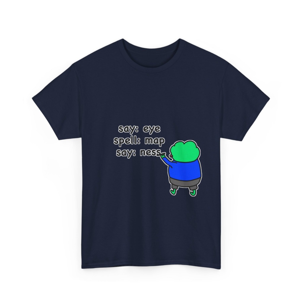 Eye Map Ness" Funny Character Graphic T-Shirt