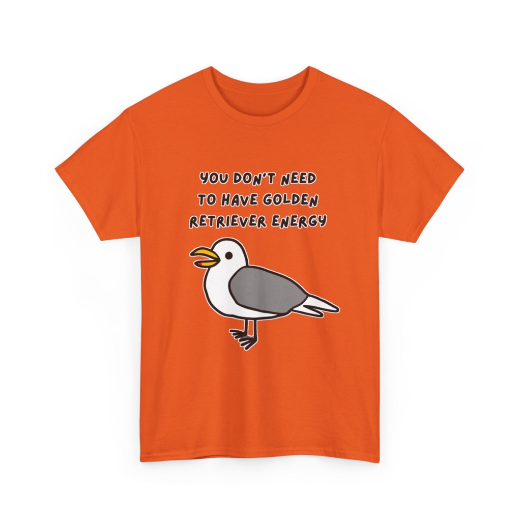 Seagull 'Golden Retriever Energy' Graphic T-Shirt