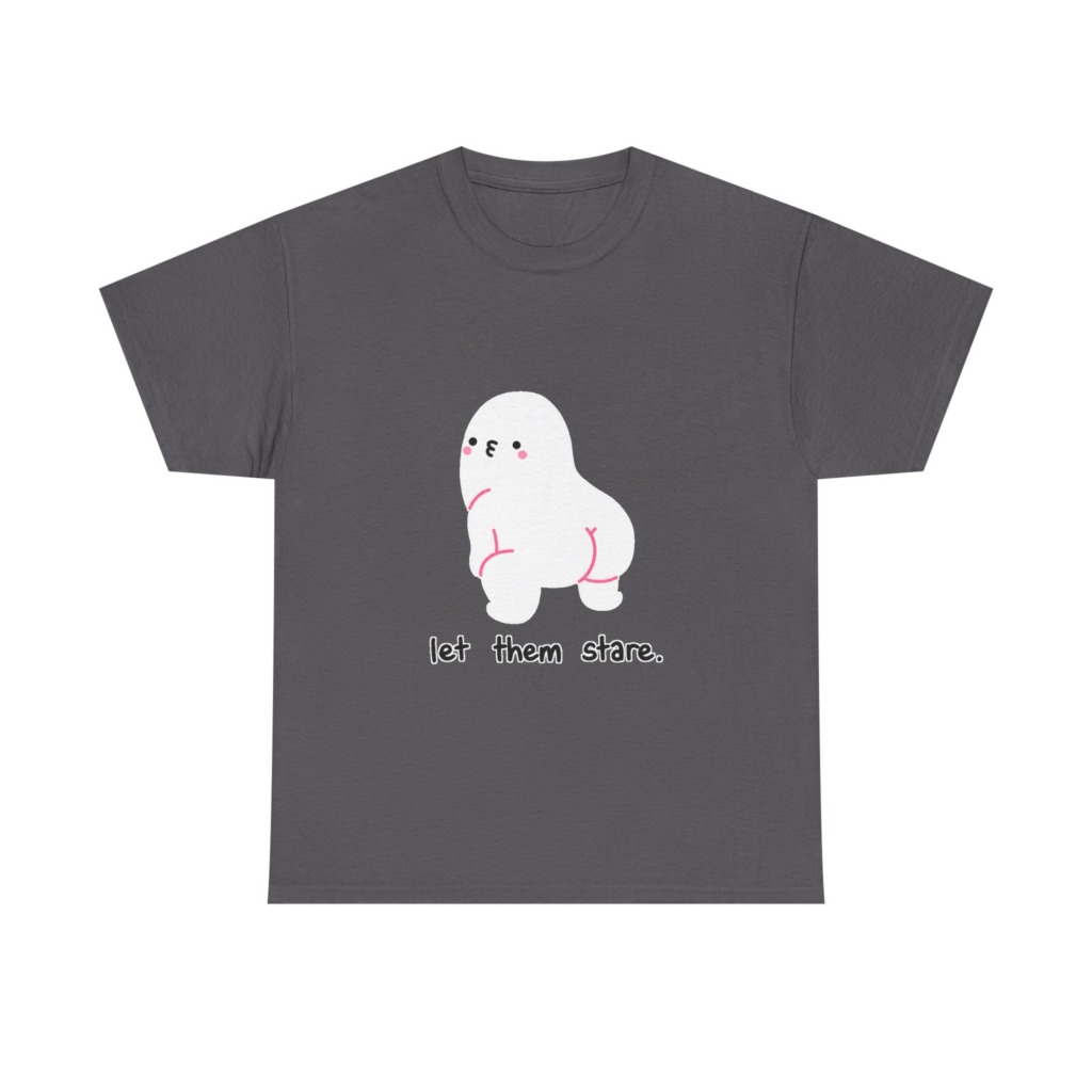 White "Let Them Stare" Creature Graphic Tee