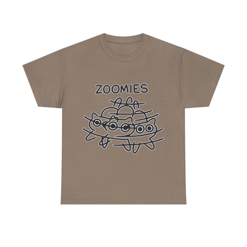T-Shirt: Zoomies Energetic Cats Graphic