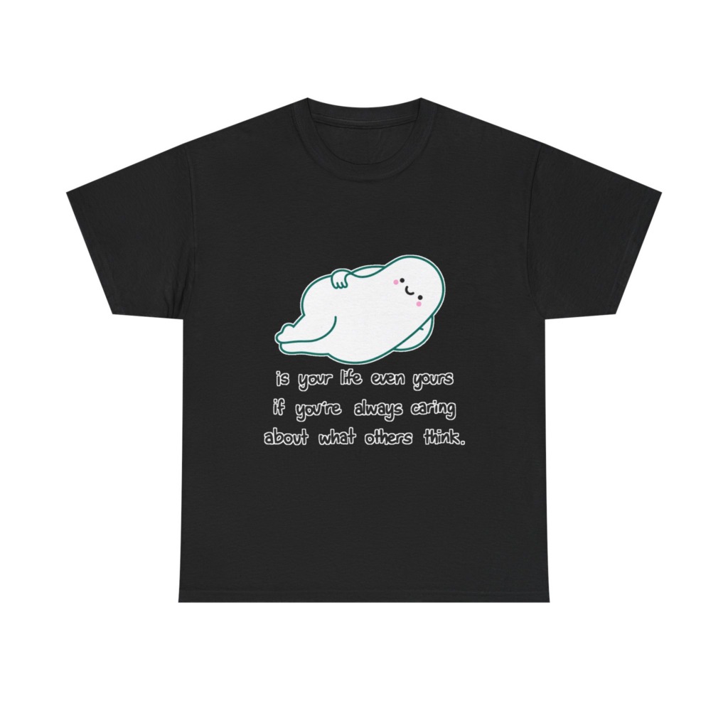 White 'Life Is Yours' Blob Graphic T-Shirt