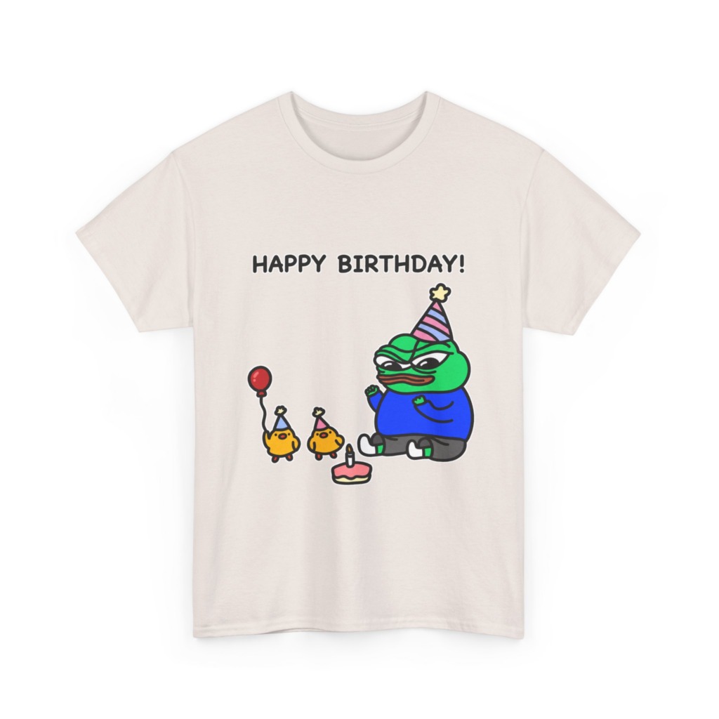 Happy Birthday Pepe Frog Party Graphic T-Shirt