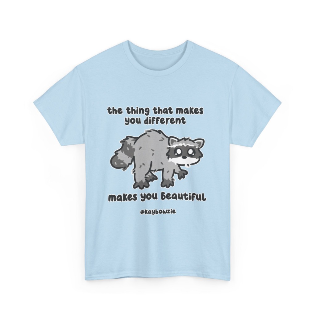 Raccoon 'Different Makes You Beautiful' Graphic Tee