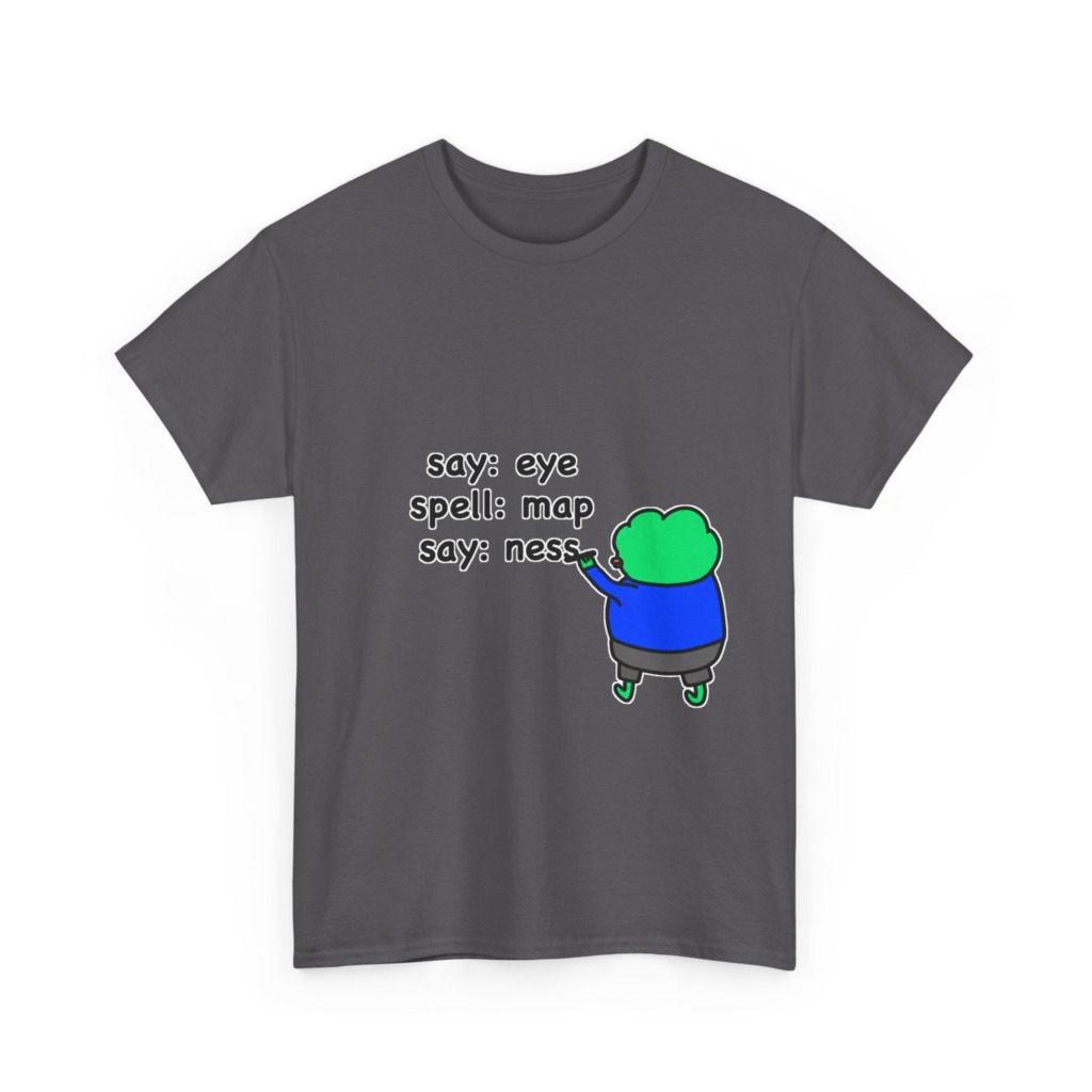 Eye Map Ness" Funny Character Graphic T-Shirt