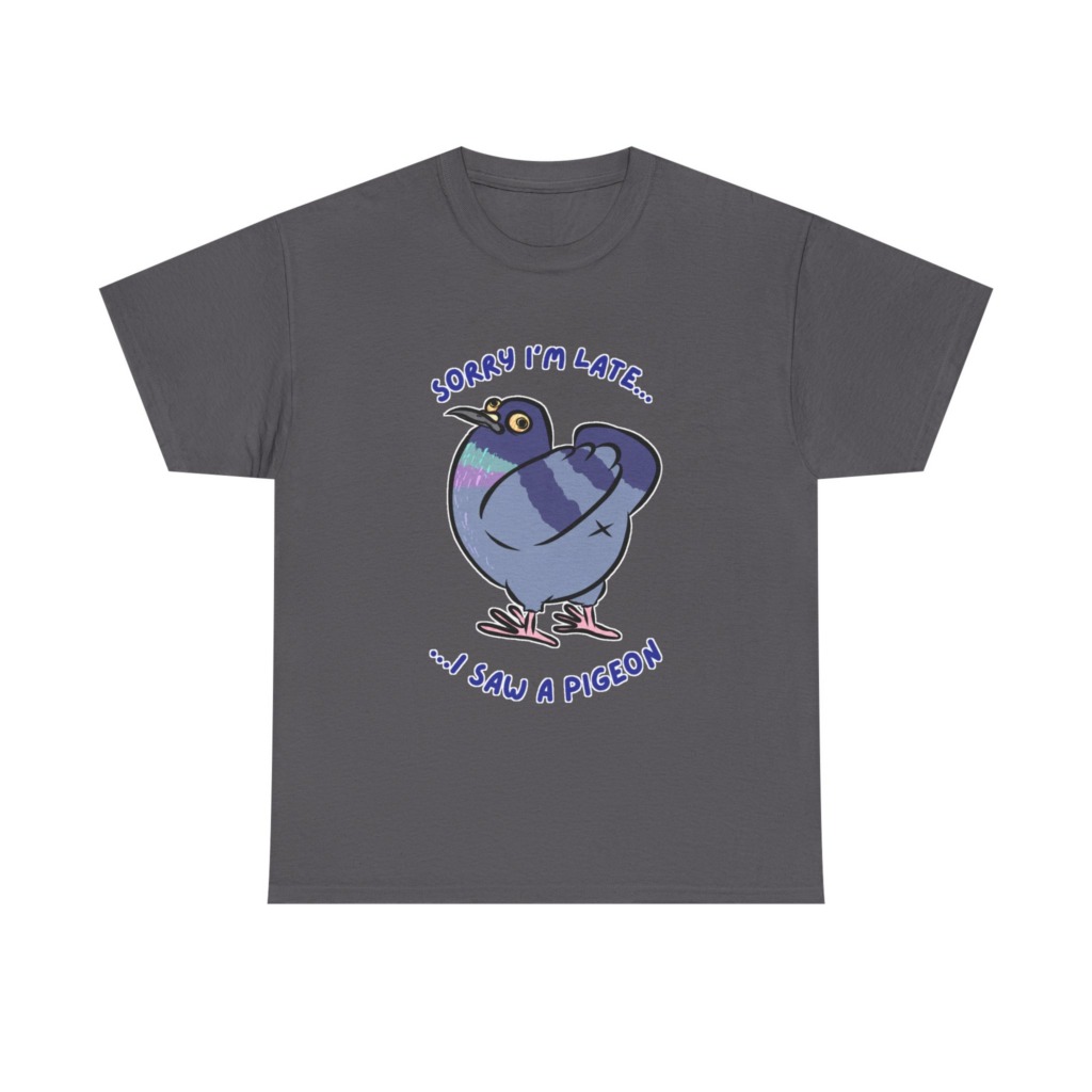 Pigeon 'Sorry I'm Late' Graphic T-Shirt