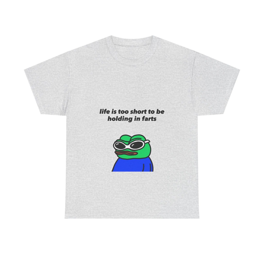 T-shirt: Pepe Frog 'Life's Too Short' Graphic Tee