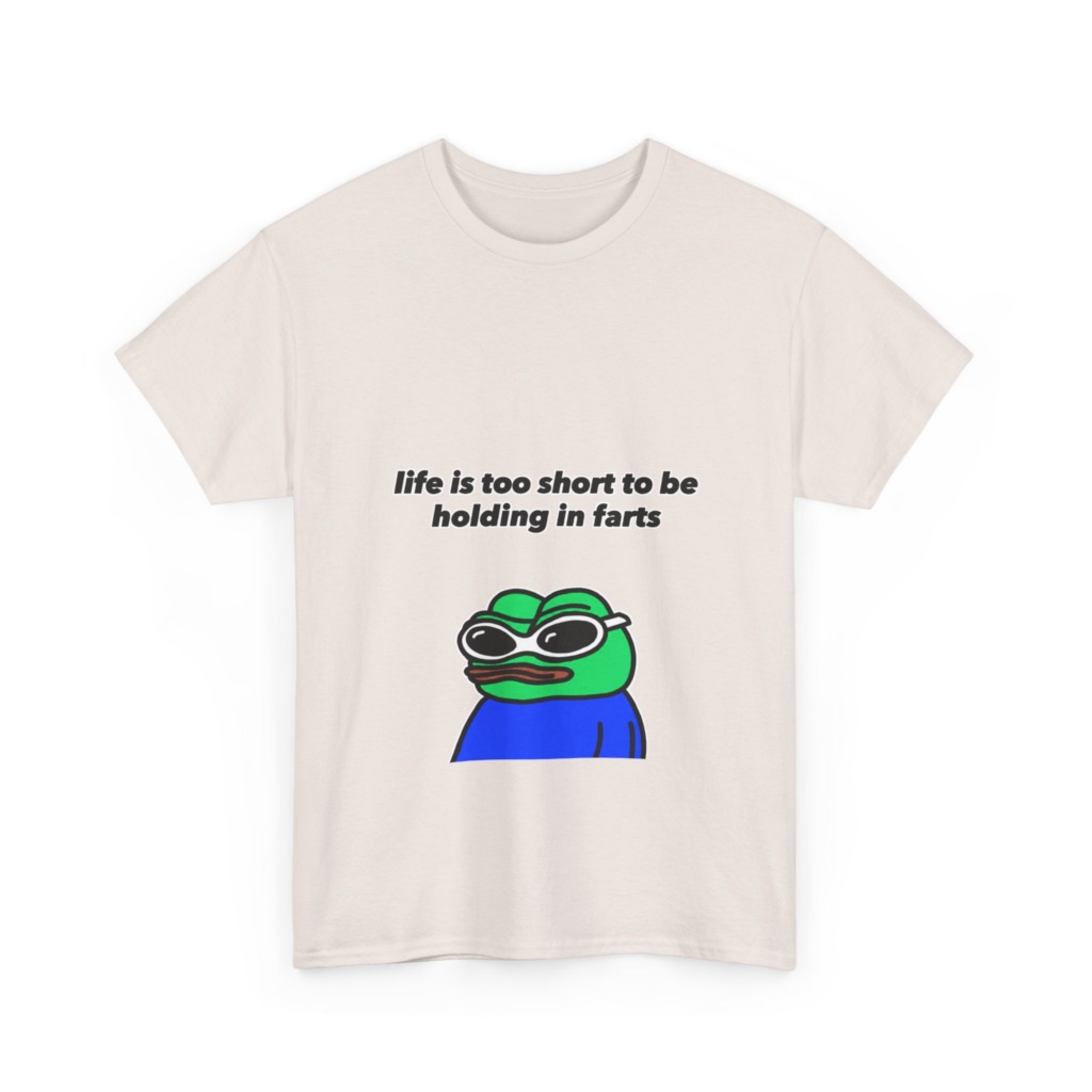 T-shirt: Pepe Frog 'Life's Too Short' Graphic Tee