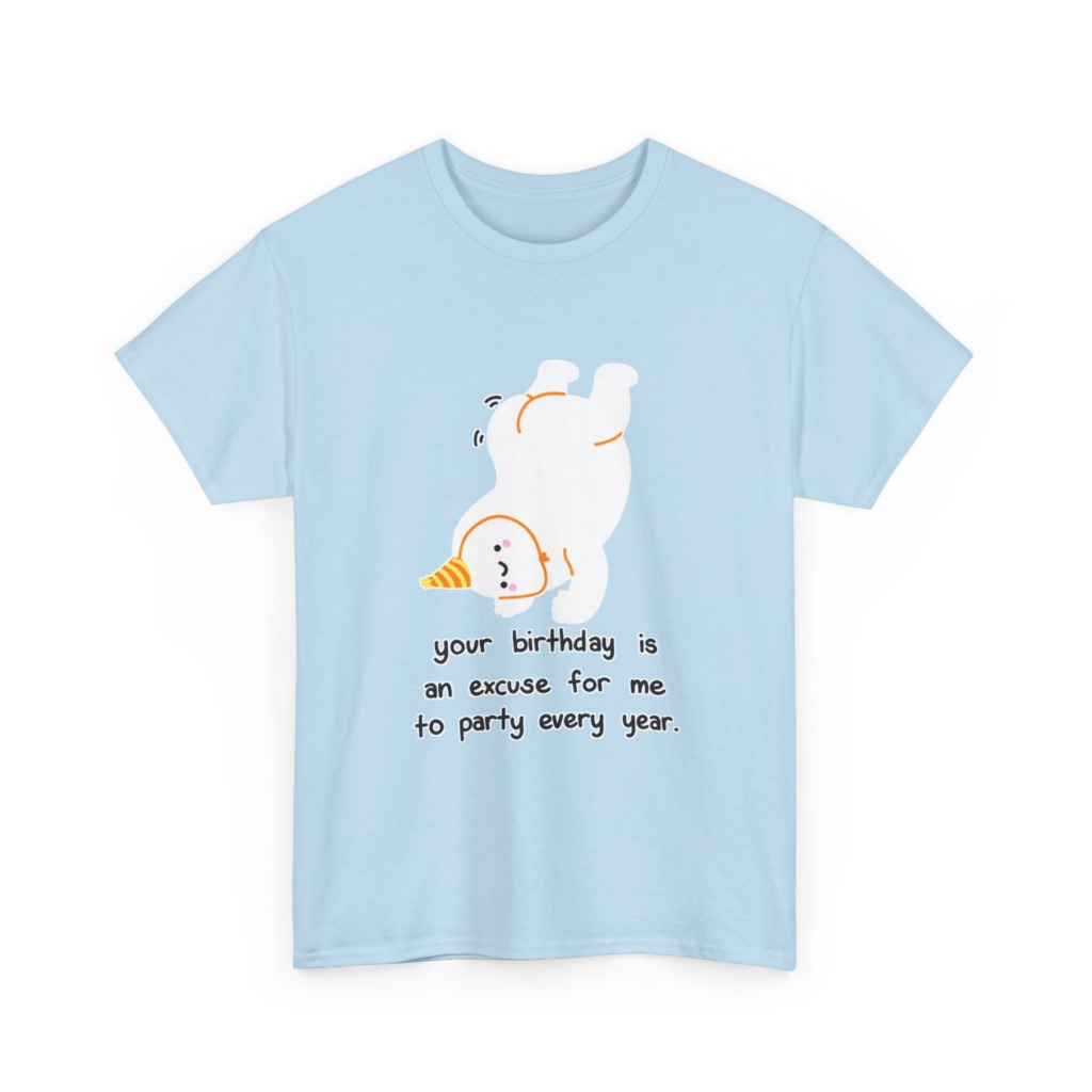White Upside Down Party Character T-Shirt