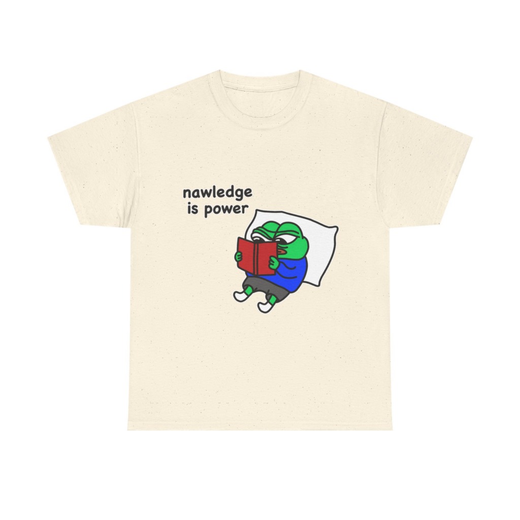 Pepe Frog 'Nawledge is Power' Graphic T-Shirt