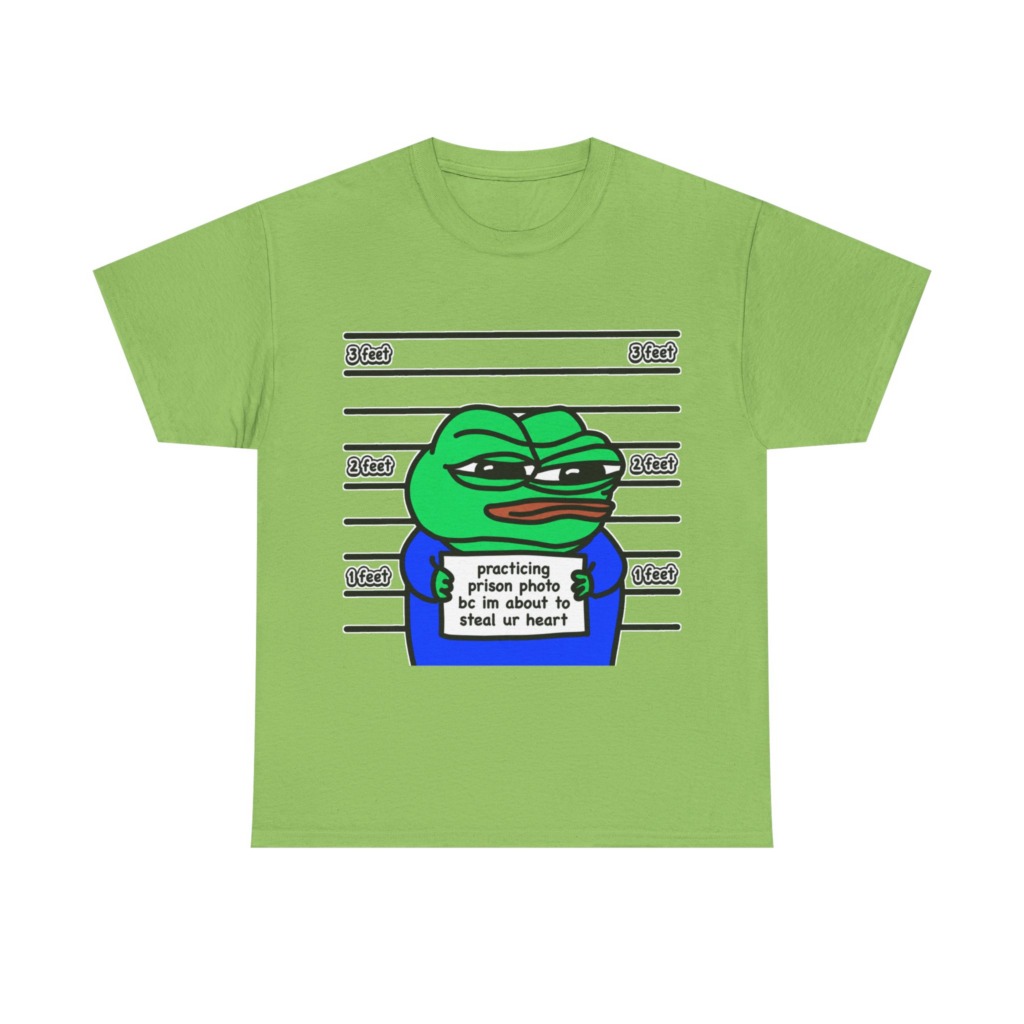 T-Shirt: Pepe Frog 'Steal Your Heart' Mugshot