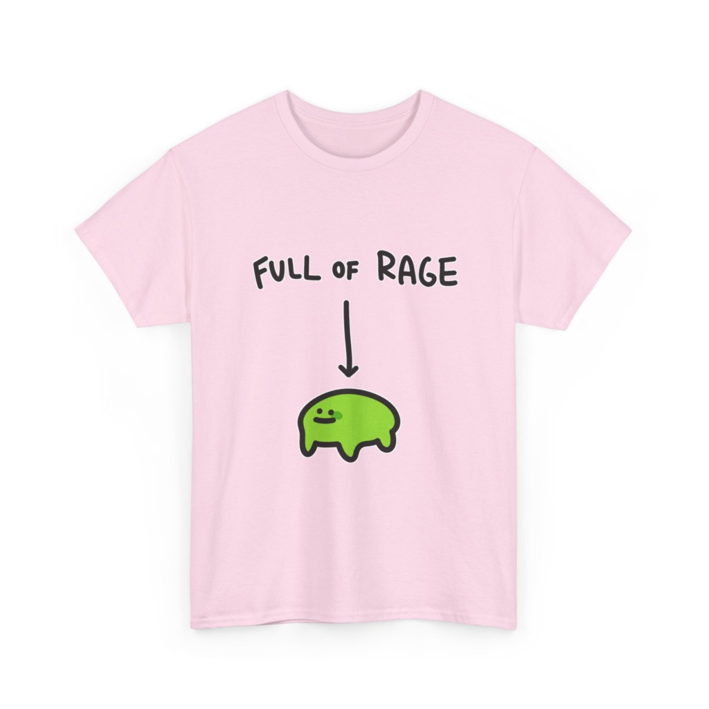 White Full Of Rage Happy Blob T-Shirt