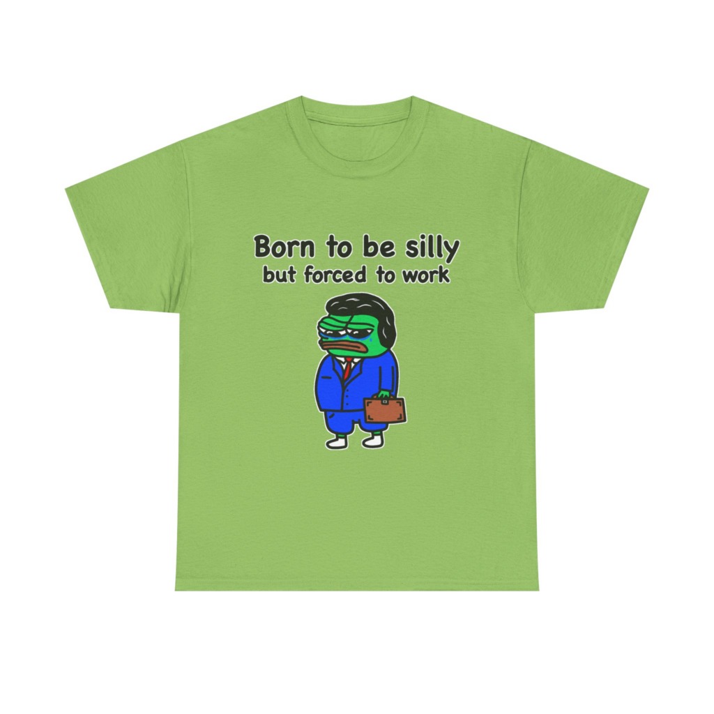 T-Shirt: Born to Be Silly Business Frog Graphic