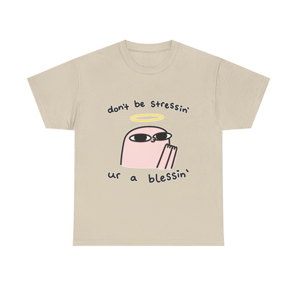 White Halo Blob 'Don't Be Stressin'' Graphic Tee