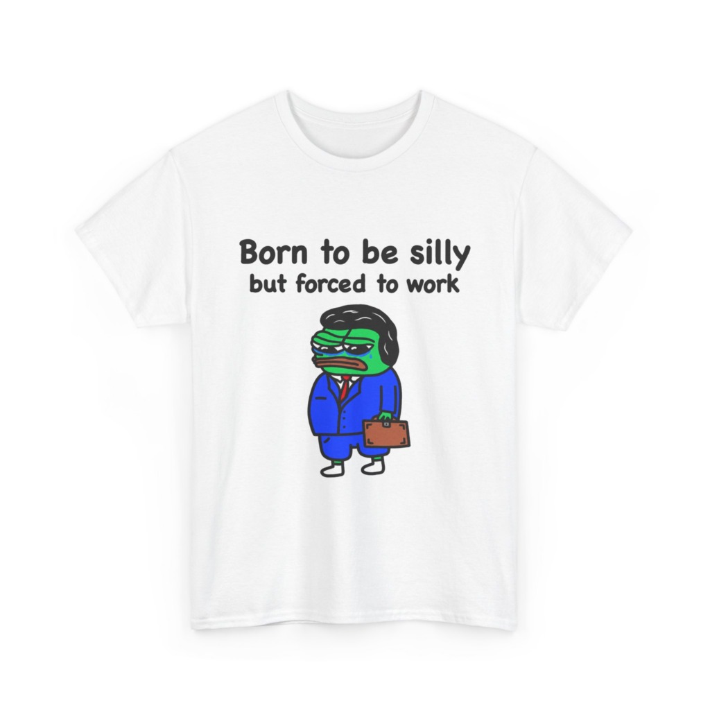 T-Shirt: Born to Be Silly Business Frog Graphic